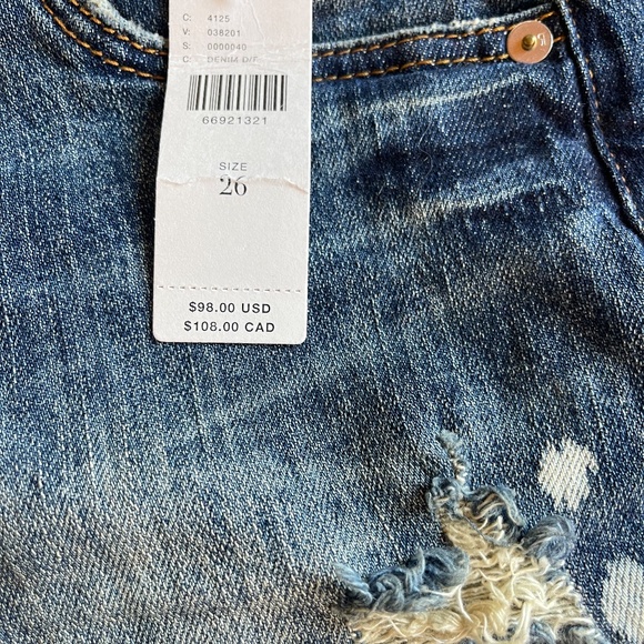 NWT Anthropologie (Pilcro) Boho Jean Shorts 26 - Picture 2 of 3